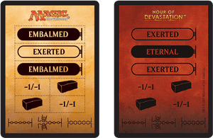 Magic The Gathering Status Tokens PNG with transparent background