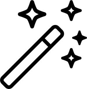 Magic Wand Sparkles Icon PNG Image