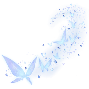 Magical Blue Butterflies Swirl PNG Image