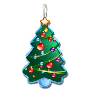 Magical Christmas Tree Tag Png Jwk PNG Image