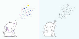 Magical Elephant Sneezing Stars.jpg PNG image with transparent background