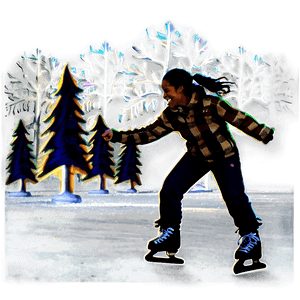 Magical Ice Skating Night PNG 90 PNG with transparent background