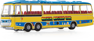 Magical Mystery Tour Bus Model PNG image with transparent background