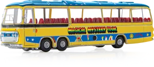 Magical Mystery Tour Bus Model PNG Image