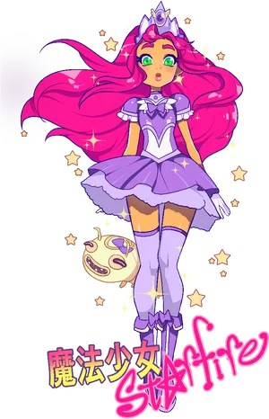 Magical_ Starfire_ Anime_ Style PNG Image