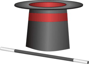 Magician Hat With Wand Png Image - Magicians Hat And Wand, Transparent Png PNG