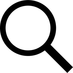 Magnifying Glass Icon Black PNG Image