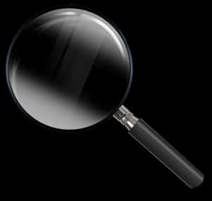 Magnifying Glasson Black Background PNG