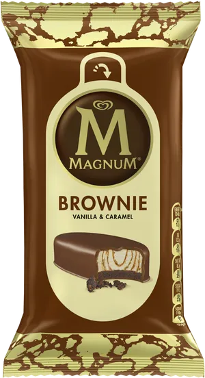 Magnum Brownie Ice Cream Package PNG Image