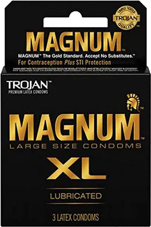 Magnum X L Condoms Packaging PNG Image