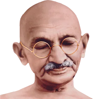 Mahatma Gandhi Portrait PNG Image