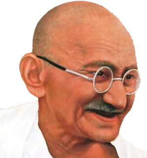 Mahatma Gandhi Portrait PNG Image