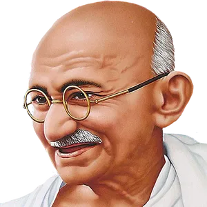 Mahatma Gandhi Portrait PNG Image