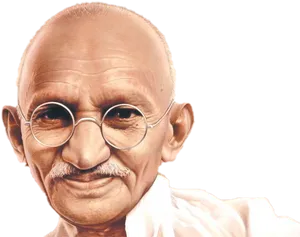 Mahatma Gandhi Portrait PNG Image