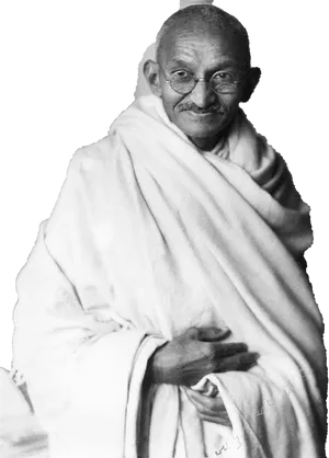 Mahatma Gandhi Portrait PNG Image