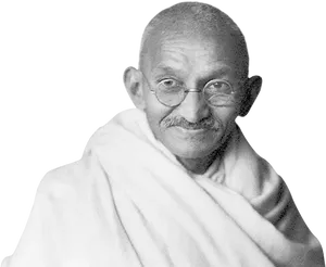 Mahatma Gandhi Portrait PNG Image