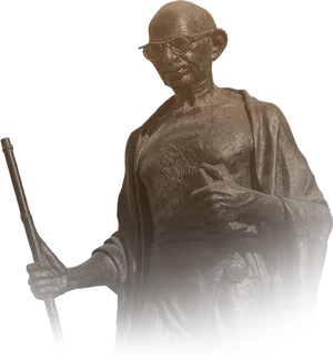 Mahatma Gandhi Statue Profile PNG Image