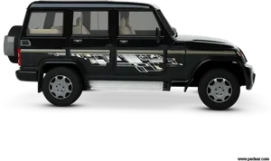 Mahindra Bolero Side View PNG Image