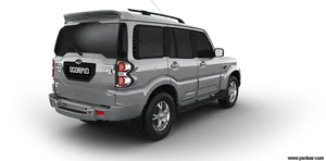 Mahindra Scorpio S U V Rear View PNG Image