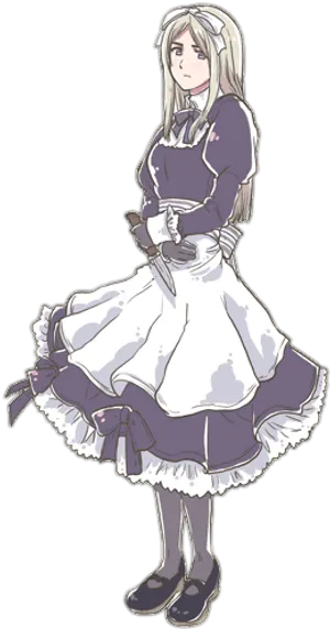 Maid Anime Character Illustration PNG Image