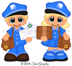 Mail Carriers Cartoon Illustration PNG