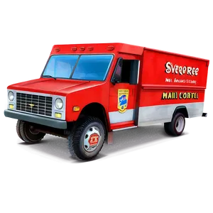 Mail Truck D PNG Image