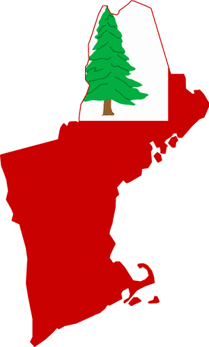 Flag Map Of New England - New England Region In Usa, HD Png Download PNG image with transparent background