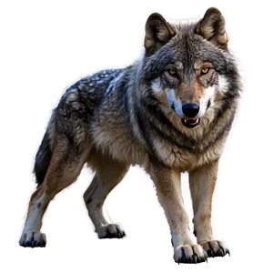 Majestic Alpha Wolf Art Png Tsu PNG Image