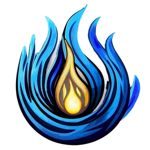 Majestic Blue Flames Png Beh PNG Image