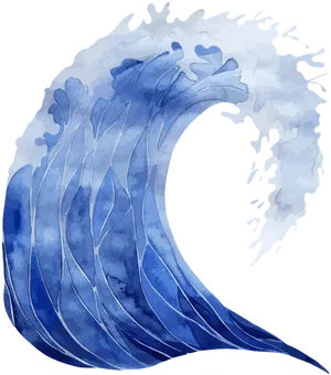 Majestic Blue Ocean Wave PNG Image