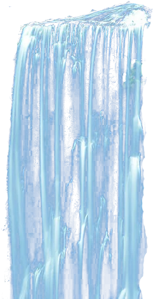 Majestic Blue Waterfall Nature Scene PNG Image