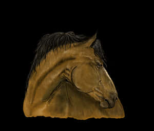 Majestic_ Brown_ Horse_ Portrait PNG image with transparent background