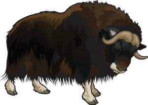 Majestic Buffalo Illustration PNG Image