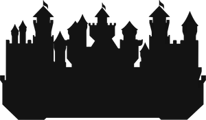 Majestic Castle Silhouette.png PNG Image