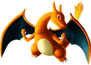 Majestic Charizard Artwork PNG Image