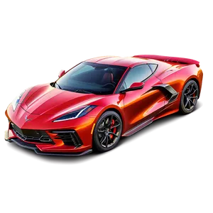 Majestic Corvette C8 Sunset View Png 06252024 PNG Image