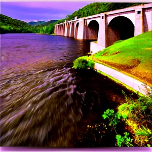 Majestic Dam Landscape Png Nvv PNG Image