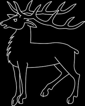 Majestic Deer Silhouette PNG image with transparent background