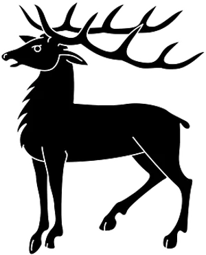 Majestic Deer Silhouette PNG Image