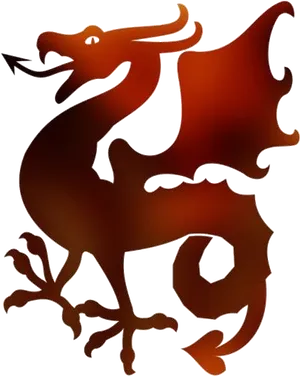 Majestic Dragon Silhouette PNG Image