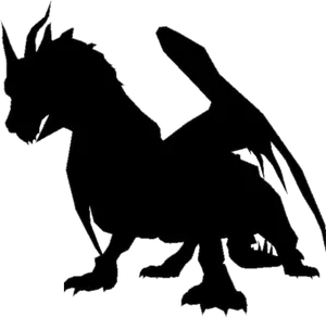 Majestic Dragon Silhouette PNG Image