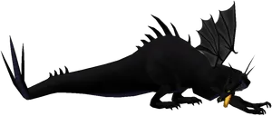 Majestic_ Dragon_ Silhouette PNG Image