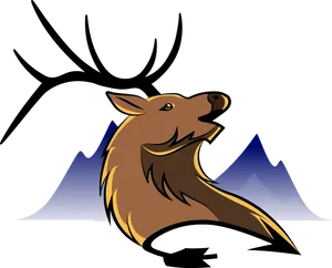 Majestic Elk Illustration PNG Image