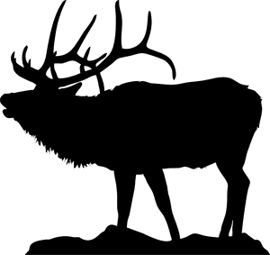 Elk Black And White Clipart Amp Elk Black And White - Elk Clip Art, HD Png Download PNG image with transparent background