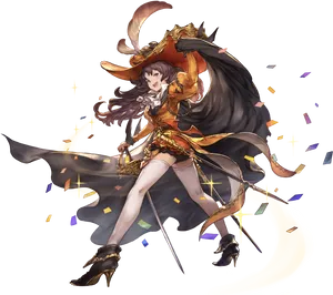 Majestic Fantasy Sorceress PNG Image