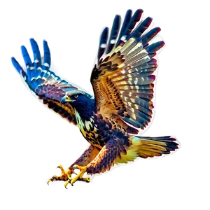 Majestic Hawk Flying Png Cpr96 PNG Image