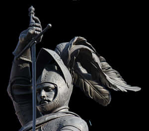 Majestic Knight Statue PNG with transparent background