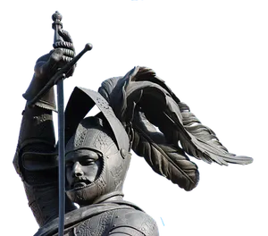 Majestic Knight Statue PNG Image