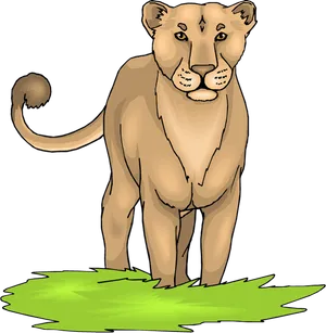 Majestic_ Lioness_ Illustration.png PNG Image