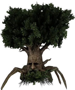 Majestic Live Tree Isolated PNG Image